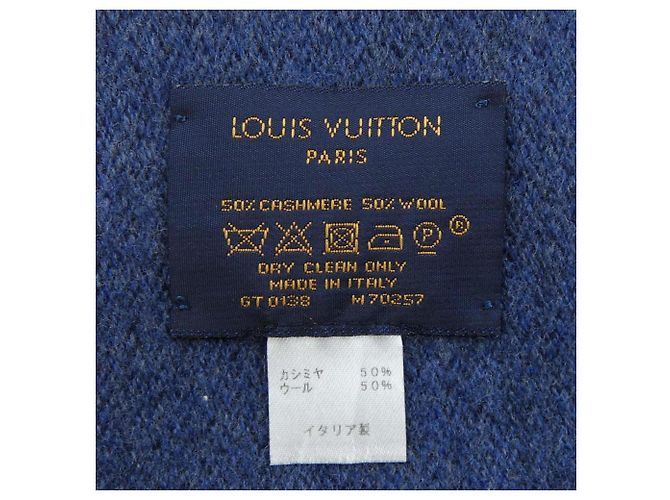 Stola in cashmere Louis Vuitton Monogram Gradient Blu navy - vista 3