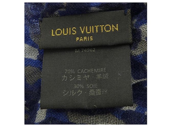 Stola Louis Vuitton Beige e Blu Navy - vista 3