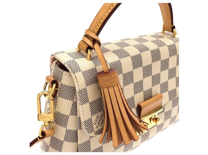 Borsa Louis Vuitton Damier Azur Croisette Blu - vista 4