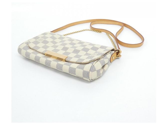 Borsa a tracolla Louis Vuitton Damier Azur Favorite PM Blu - vista 3