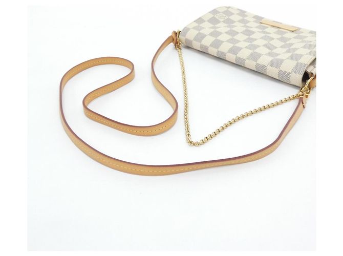 Borsa a tracolla Louis Vuitton Damier Azur Favorite PM Blu - vista 5