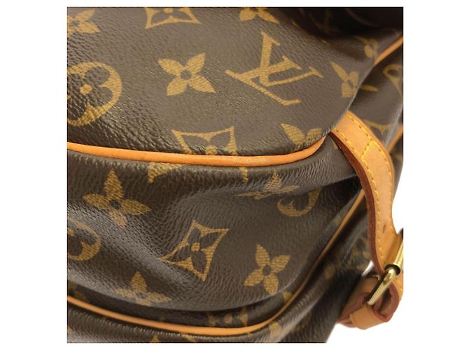 Borsa a Spalla Louis Vuitton Monogram Saumur Marrone - vista 2