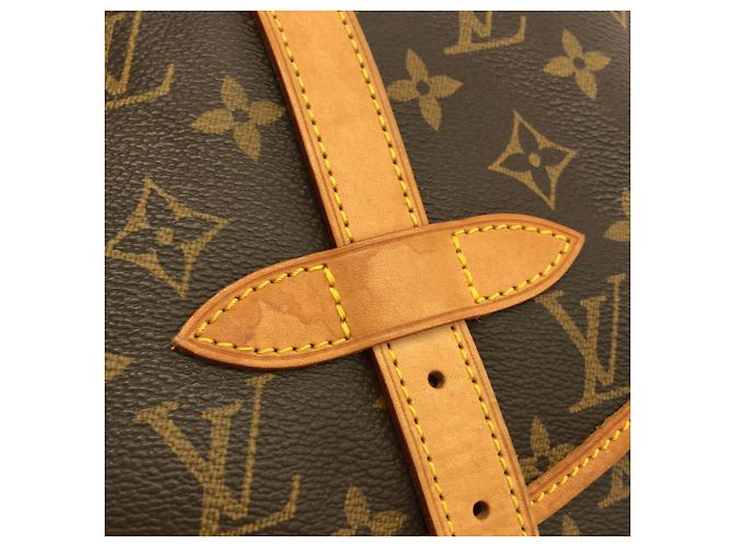 Borsa a Spalla Louis Vuitton Monogram Saumur Marrone - vista 3