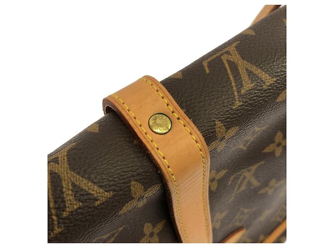 Borsa a Spalla Louis Vuitton Monogram Saumur Marrone - vista 4