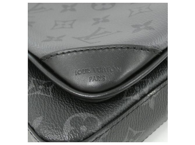 Louis Vuitton Monogram Eclipse Reverse Trio Messenger Umhängetasche Schwarz Grau - Ansicht 4