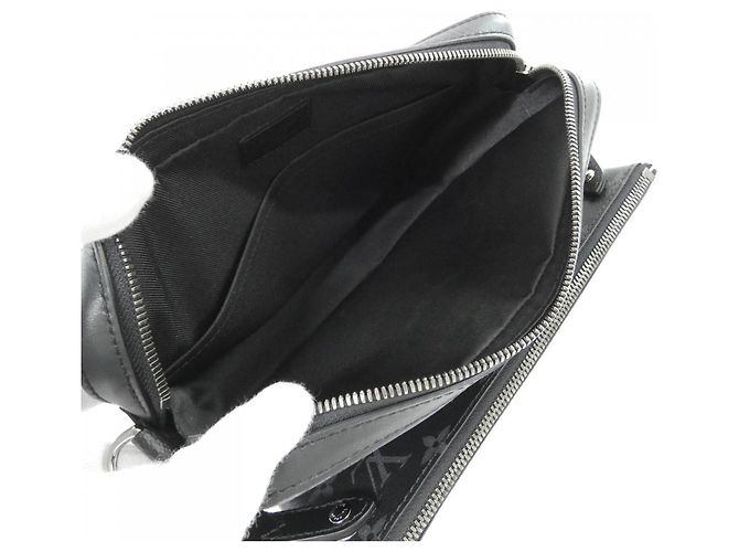 Louis Vuitton Monogram Eclipse Reverse Trio Messenger Umhängetasche Schwarz Grau - Ansicht 7