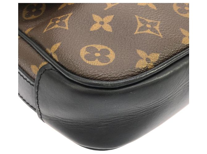 Borsa a Spalla Louis Vuitton Monogram Macassar Bass PM Marrone - vista 3