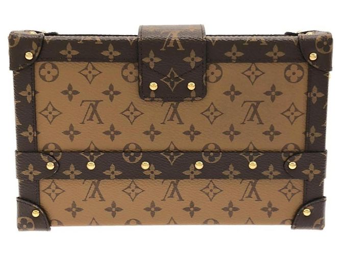 Borsa a tracolla Louis Vuitton Monogram Reverse Petite Malle Marrone - vista 2