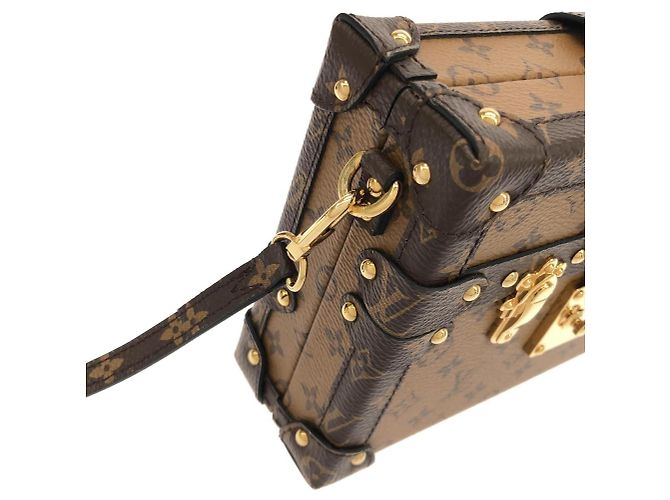 Borsa a tracolla Louis Vuitton Monogram Reverse Petite Malle Marrone - vista 6