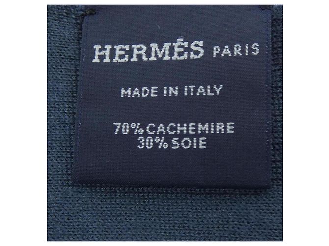 Hermès Alletour Schal Marineblau - Ansicht 3