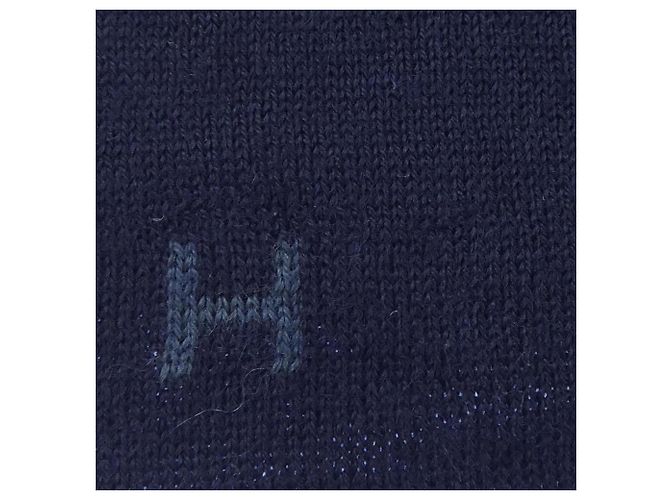 Hermès Alletour Schal Marineblau - Ansicht 4