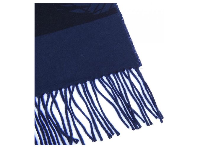Hermès Stola in cashmere blu navy Hermes - vista 2