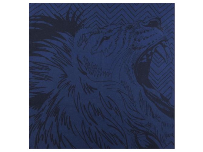 Hermès Stola in cashmere blu navy Hermes - vista 4