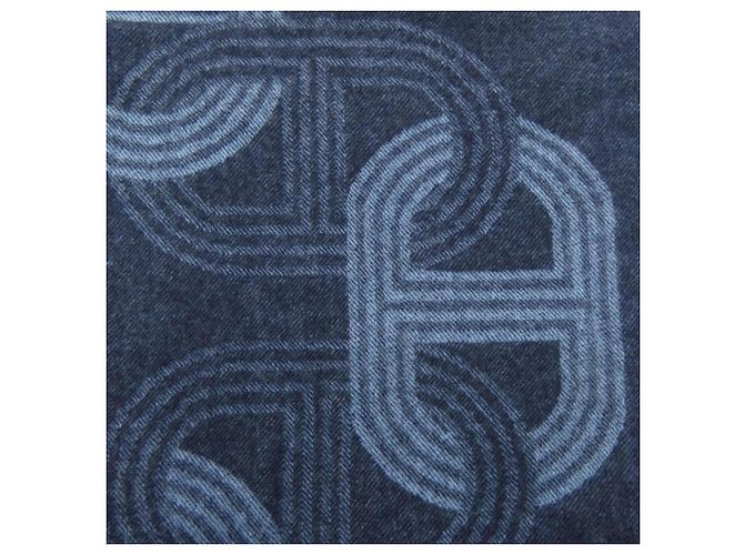 Hermès Stola in cashmere Hermes Blu Blu navy - vista 4