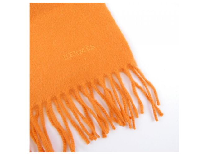 Hermès Stola in cashmere arancione Hermes - vista 2