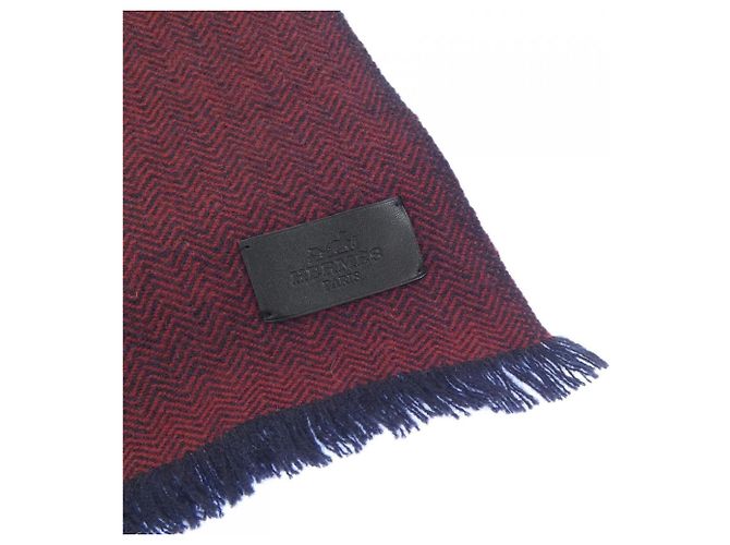 Hermès Stola in cashmere Hermes Rosso - vista 2
