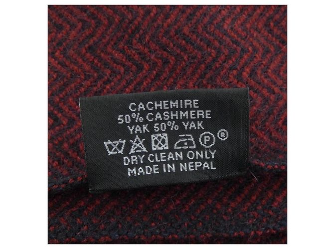 Hermès Stola in cashmere Hermes Rosso - vista 3