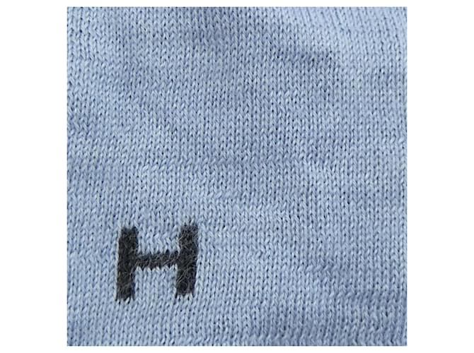 Hermès Stola in seta e cashmere Hermes Marrone Nero Blu - vista 4