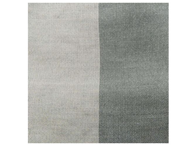 Echarpe de seda e cashmere Hermès Marrom Verde - vista 4