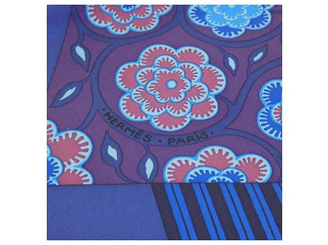 Hermès Hermes L'ART DU SARASA Schal Blau - Ansicht 2