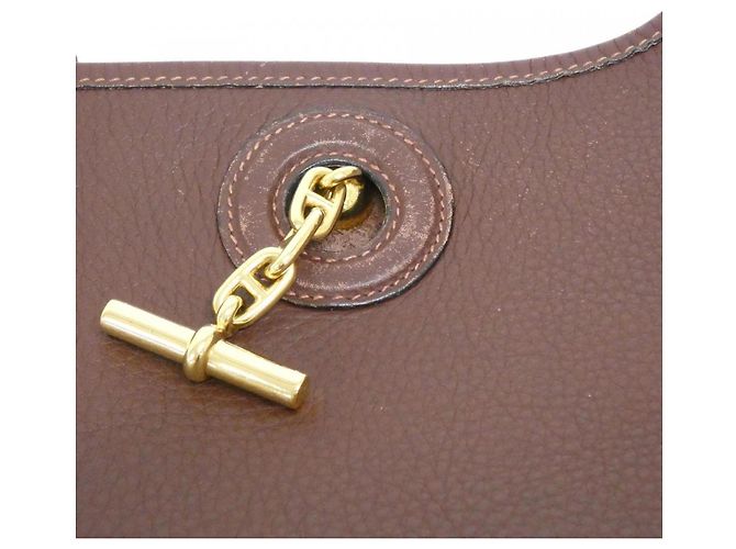 Hermès Borsa a Spalla Hermes Vespa PM Marrone - vista 4