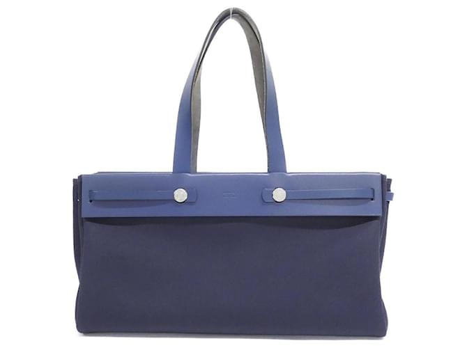 Hermès Borsa Cabas Hermes Herbag Blu - vista 2