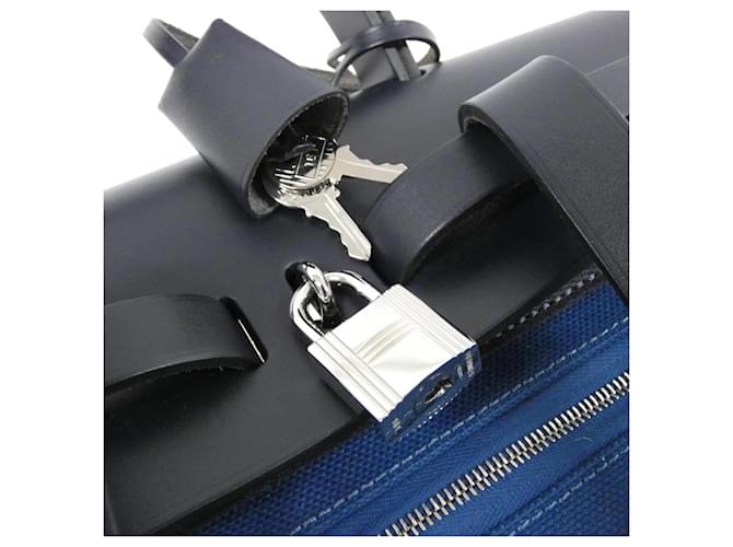 Hermès Hermes Herbag Zip-A-Do Backpack Azul Azul oscuro - vista 5