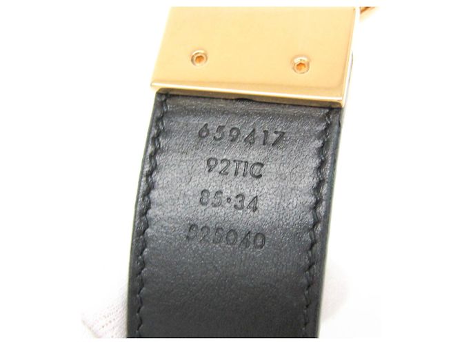 Cinturón reversible Gucci GG Emblem Negro Beige - vista 12