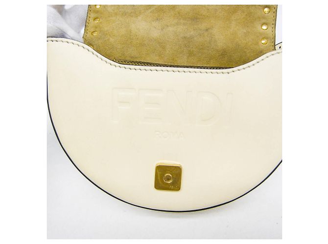Borsa a tracolla in pelle da donna Fendi Moonlight 8BT346 Bianco sporco - vista 15