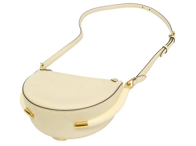 Borsa a tracolla in pelle da donna Fendi Moonlight 8BT346 Bianco sporco - vista 2