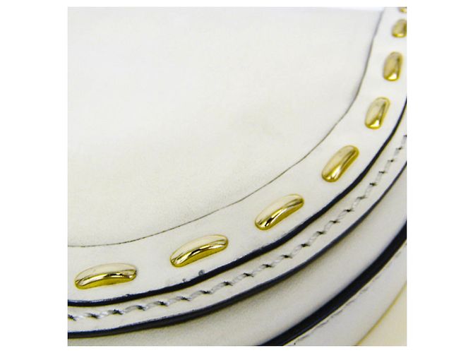 Borsa a tracolla in pelle da donna Fendi Moonlight 8BT346 Bianco sporco - vista 5