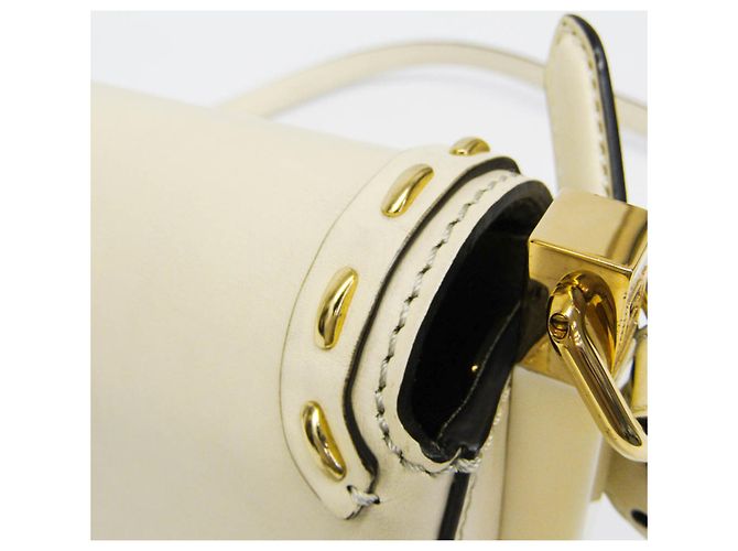 Borsa a tracolla in pelle da donna Fendi Moonlight 8BT346 Bianco sporco - vista 7