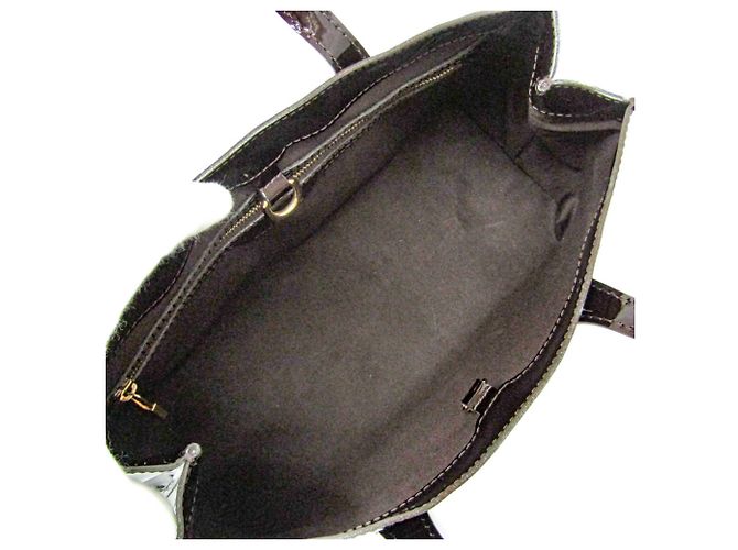 Borsa Louis Vuitton Monogram Vernis Wilshire PM Bordò - vista 3