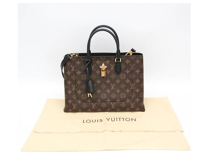 Monogram Flower Tote Louis Vuitton M43550 Braun Schwarz - Ansicht 2