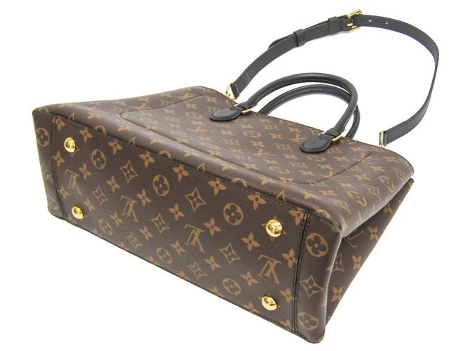 Monogram Flower Tote Louis Vuitton M43550 Braun Schwarz - Ansicht 3