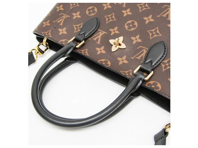 Monogram Flower Tote Louis Vuitton M43550 Braun Schwarz - Ansicht 9
