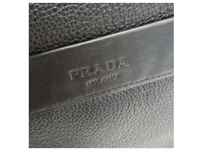 Borsa a tracolla in pelle Prada TORO 2VH012 Nero - vista 12