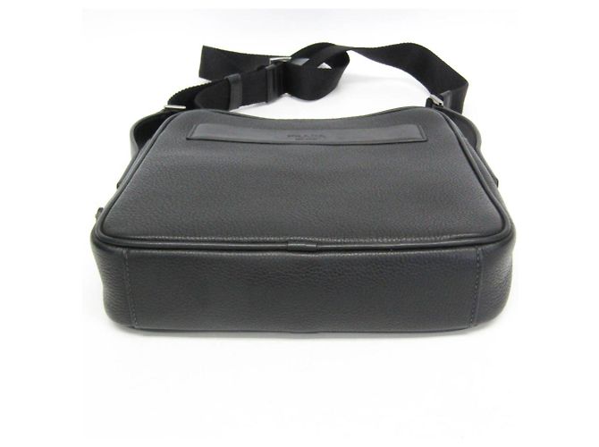 Borsa a tracolla in pelle Prada TORO 2VH012 Nero - vista 5