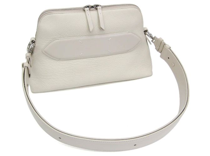 Maison Martin Margiela Borsa a tracolla in pelle da donna Maison Margiela Bianco - vista 16