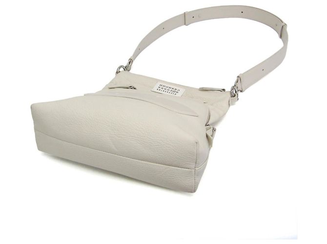 Maison Martin Margiela Borsa a tracolla in pelle da donna Maison Margiela Bianco - vista 2