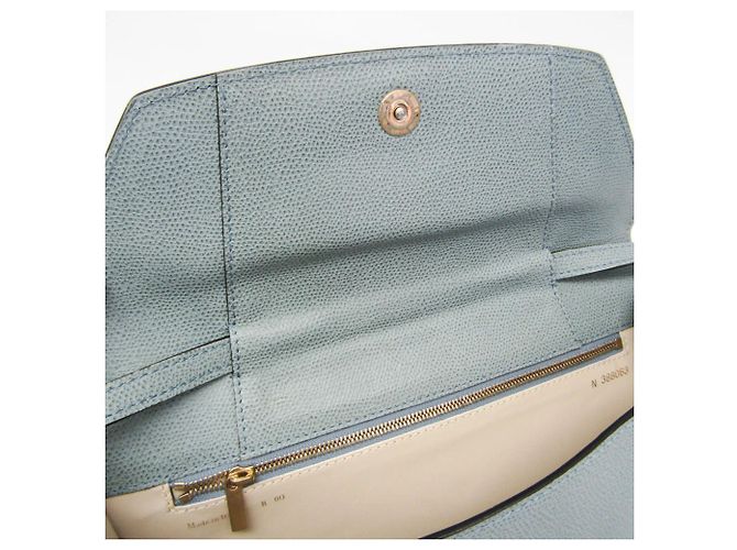Borsa a tracolla in pelle da donna Valextra Scala Large Blu chiaro - vista 11