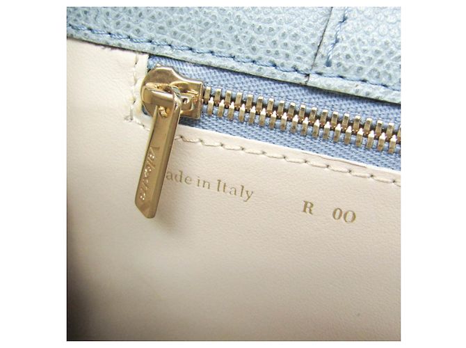 Borsa a tracolla in pelle da donna Valextra Scala Large Blu chiaro - vista 16