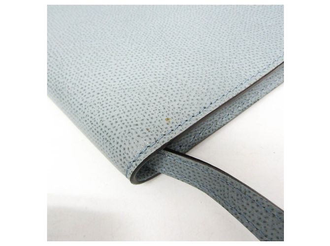 Borsa a tracolla in pelle da donna Valextra Scala Large Blu chiaro - vista 9