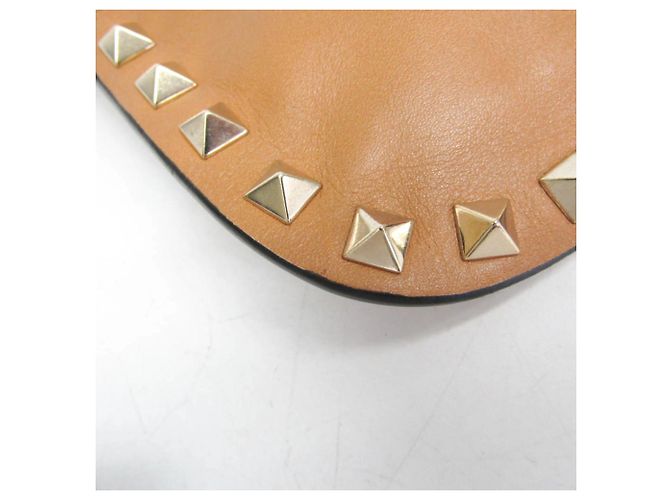 Borsa a tracolla in pelle da donna Valentino Garavani Lockstuds Cammello - vista 6