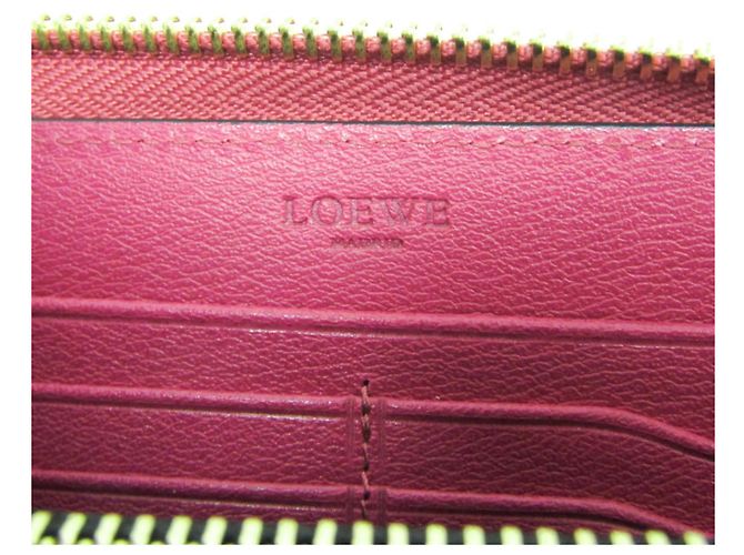 Cartera grande con cremallera de cuero para mujer Loewe Rosa - vista 11