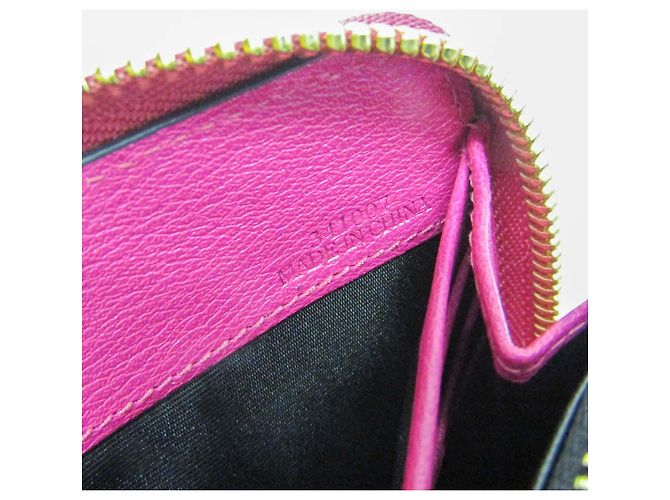 Cartera grande con cremallera de cuero para mujer Loewe Rosa - vista 12