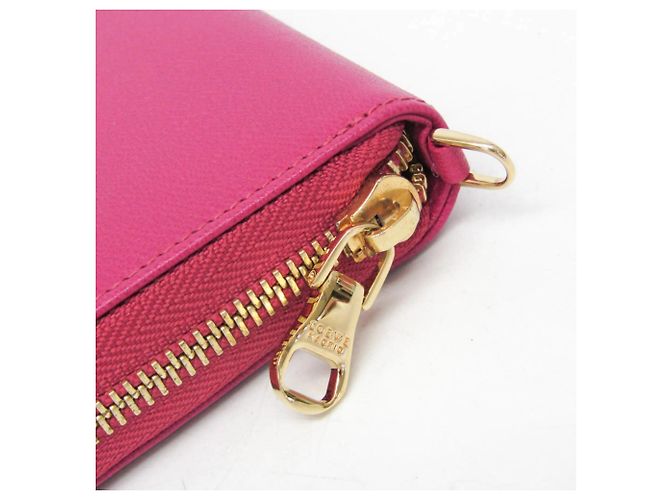 Cartera grande con cremallera de cuero para mujer Loewe Rosa - vista 7