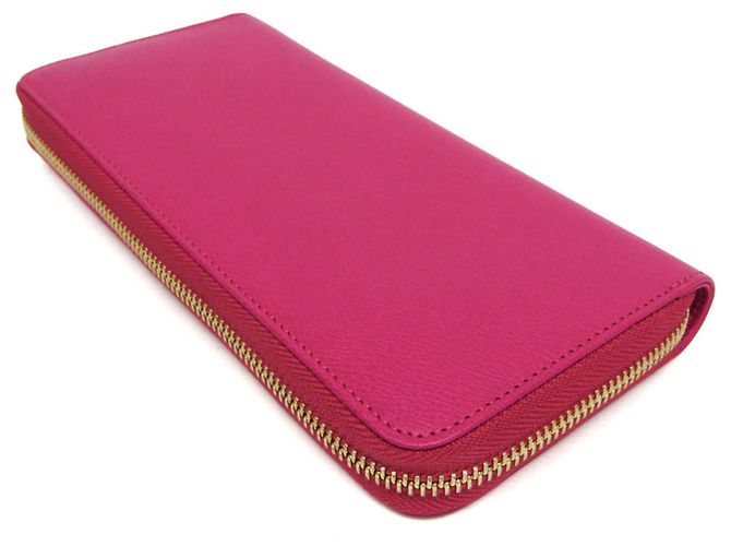 Cartera grande con cremallera de cuero para mujer Loewe Rosa - vista 8