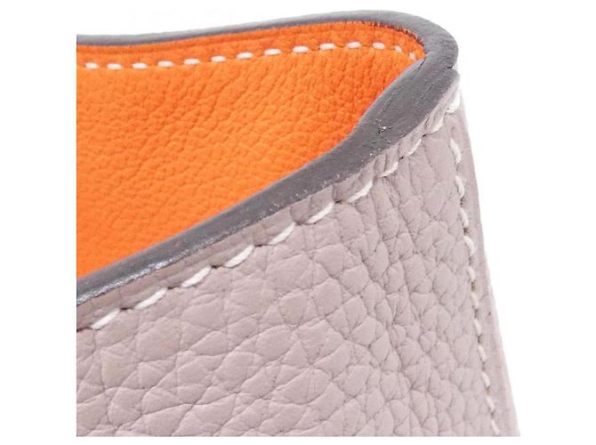 Hermès Borsa Hermes Double Sens 45cm Beige Arancione - vista 4