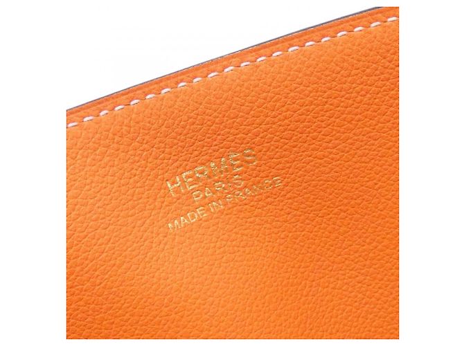 Hermès Borsa Hermes Double Sens 45cm Beige Arancione - vista 7